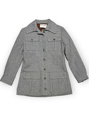 Jaeger London Vintage 90s WOOL Luxury Designer Pea Coat Jacket - Small